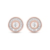 Thumbnail Image 1 of Previously Owned Diamond Circle Earrings 1/10 ct tw 10K Rose Gold