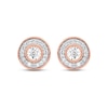 Thumbnail Image 1 of Previously Owned Diamond Circle Earrings 1/10 ct tw 10K Rose Gold