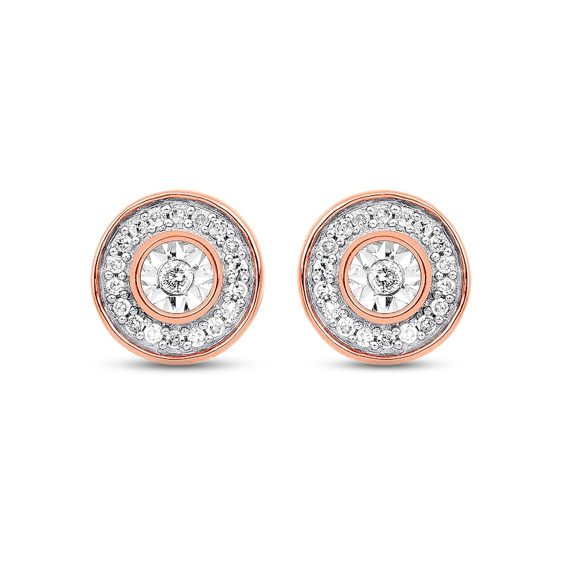 Previously Owned Diamond Circle Earrings 1/10 ct tw 10K Rose Gold