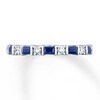 Thumbnail Image 1 of Previously Owned Natural Sapphire & Diamond Ring 1/6 ct tw 10K White Gold