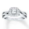 Thumbnail Image 0 of Previously Owned Neil Lane Engagement Ring 5/8 ct tw Princess & Round-cut Diamonds 14K White Gold