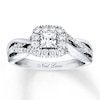 Thumbnail Image 1 of Previously Owned Neil Lane Engagement Ring 5/8 ct tw Princess & Round-cut Diamonds 14K White Gold