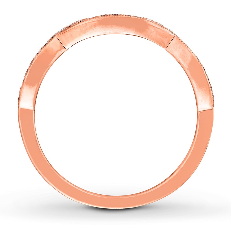 Main Image 2 of Previously Owned Neil Lane Wedding Band 1/8 ct tw Round-cut Diamonds 14K Rose Gold