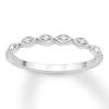 Thumbnail Image 1 of Previously Owned Diamond Wedding Band 1/20 ct tw Round-cut 10K White Gold - Size 12.5