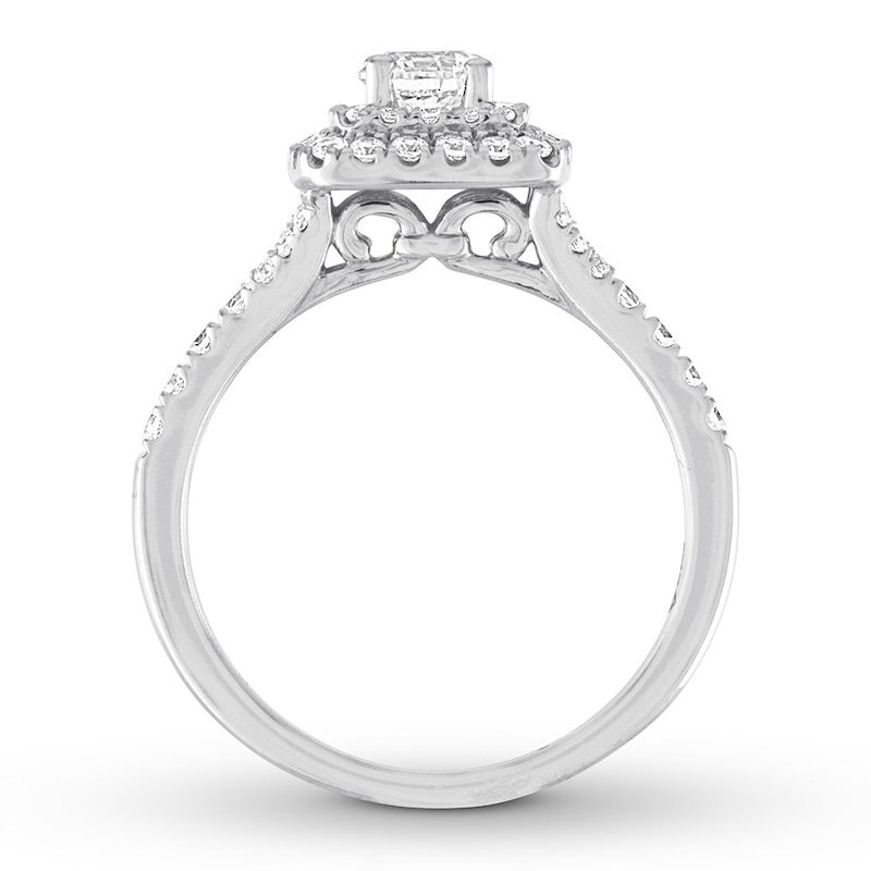 Main Image 2 of Previously Owned Diamond Engagement Ring 7/8 ct tw Round-cut 14K White Gold - Size 4.25