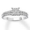 Thumbnail Image 1 of Previously Owned Diamond Engagement Ring 1/4 ct tw Round-cut 10K White Gold - Size 3.75