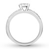 Thumbnail Image 2 of Previously Owned Diamond Engagement Ring 1/4 ct tw Round-cut 10K White Gold - Size 3.75
