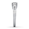 Thumbnail Image 3 of Previously Owned Diamond Ring 1/4 ct tw Princess & Round-cut 14K White Gold - Size 10.25