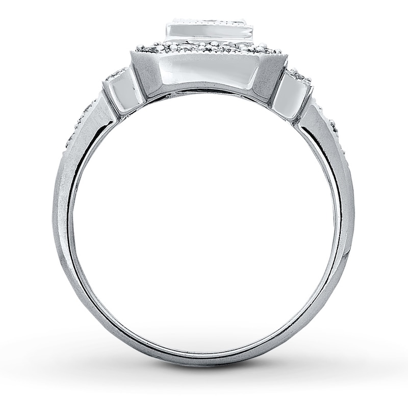 Main Image 2 of Previously Owned Diamond Ring 5/8 ct tw Princess-Cut 14K White Gold - Size 10.5