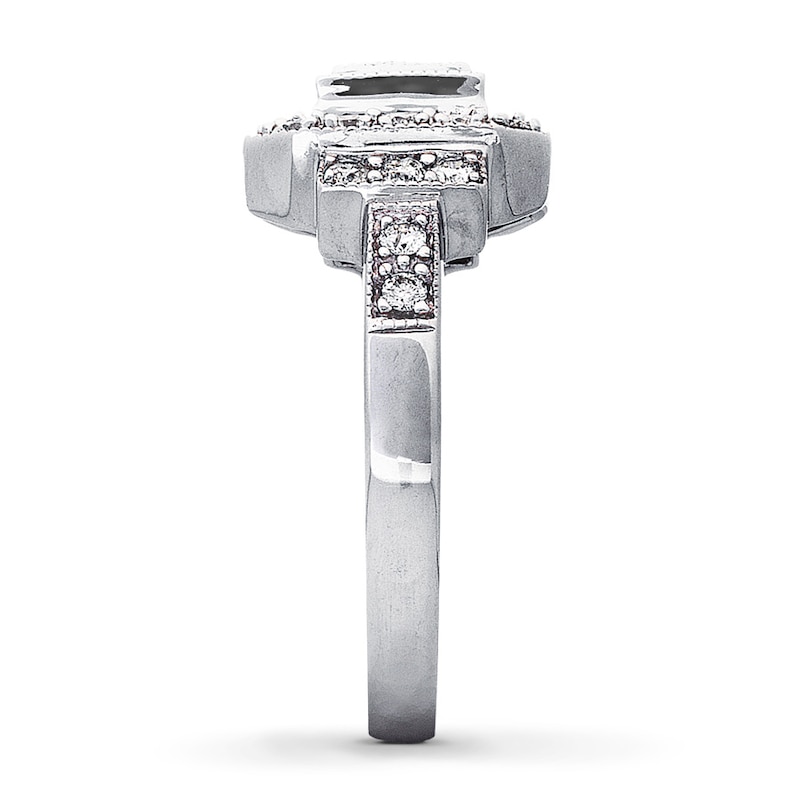 Previously Owned Diamond Ring 5/8 ct tw Princess & Round-cut 14K White Gold