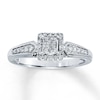 Previously Owned Diamonds Ring 1/4 ct tw Princess & Round-cut 10K White Gold