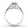 Previously Owned Diamond Ring 3/8 ct tw Princess & Round-cut 10K White Gold