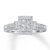 Thumbnail Image 1 of Previously Owned Diamond Ring 3/8 ct tw Princess & Round-cut 10K White Gold Size 9.25