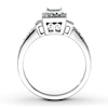 Thumbnail Image 2 of Previously Owned Diamond Ring 3/8 ct tw Princess & Round-cut 10K White Gold Size 9.25