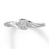 Thumbnail Image 0 of Previously Owned Diamond Ring 1/8 ct tw Princess-cut 10K White Gold - Size 10.25