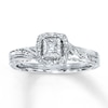 Thumbnail Image 0 of Previously Owned Diamond Ring 1/6 ct tw Princess-cut Sterling Silver - Size 4