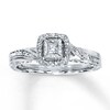 Thumbnail Image 1 of Previously Owned Diamond Ring 1/6 ct tw Princess-cut Sterling Silver Size 9.25