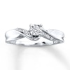 Thumbnail Image 1 of Previously Owned Diamond Promise Ring 1/8 ct tw Round-cut Sterling Silver - Size 3.5