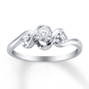 Thumbnail Image 0 of Previously Owned Diamond Promise Ring 1/15 ct tw Round-cut Sterling Silver - Size 4