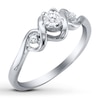 Thumbnail Image 1 of Previously Owned Diamond Promise Ring 1/15 ct tw Round-cut Sterling Silver - Size 4