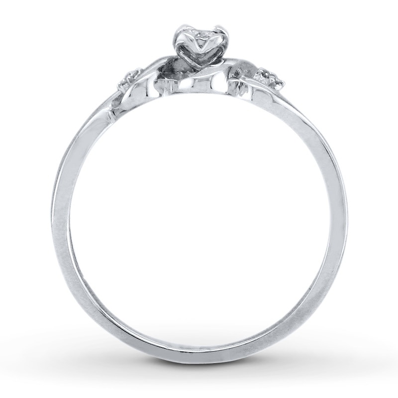 Previously Owned Diamond Promise Ring 1/15 ct tw Round-cut Sterling Silver - Size 4