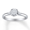 Thumbnail Image 1 of Previously Owned Diamond Promise Ring 1/8 ct tw Round-cut Sterling Silver - Size 4.25