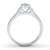Thumbnail Image 3 of Previously Owned Diamond Promise Ring 1/8 ct tw Round-cut Sterling Silver - Size 4.25