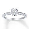 Thumbnail Image 1 of Previously Owned Diamond Promise Ring 1/5 ct tw Round-cut 10K White Gold Size 10