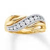 Thumbnail Image 1 of Previously Owned Diamond Anniversary Ring 3/8 ct tw Round-cut 10K Two-Tone Gold Size 12