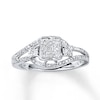 Thumbnail Image 1 of Previously Owned Diamond Ring 1/5 ct tw Round-cut 10K White Gold - Size 4