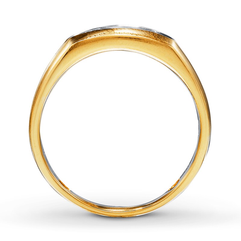 Main Image 2 of Previously Owned Men's Wedding Diamond Band 1/2 ct tw Round-cut 14K Yellow Gold - Size 13.5