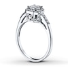 Thumbnail Image 1 of Previously Owned Diamond Ring 1/4 ct tw Princess & Round-cut 10K White Gold - Size 9