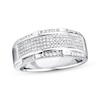 Previously Owned Men's Band 1/2 ct tw Round-cut Diamonds 10K White Gold
