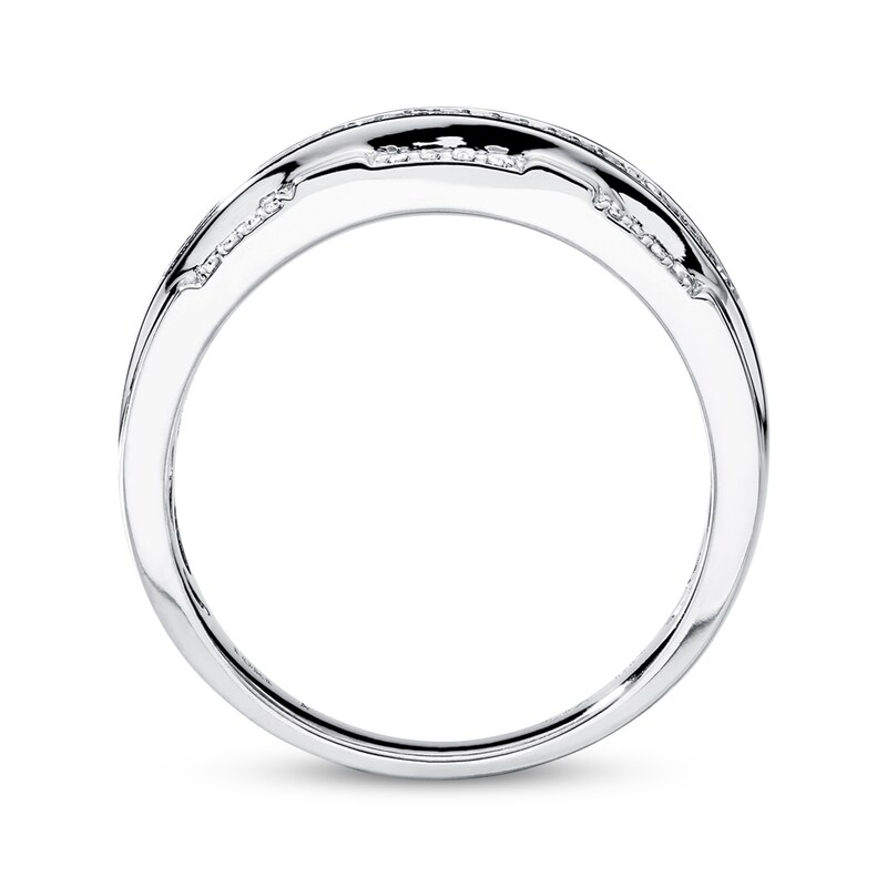 Previously Owned Men's Band 1/2 ct tw Round-cut Diamonds 10K White Gold