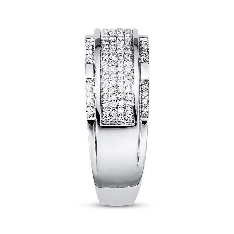 Previously Owned Men's Band 1/2 ct tw Round-cut Diamonds 10K White Gold