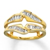 Thumbnail Image 1 of Previously Owned Enhancer Ring 1/2 ct tw Baguette-cut 14K Yellow Gold - Size 3.75