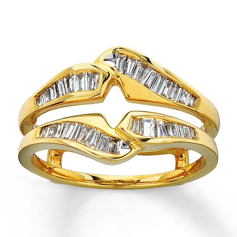 Main Image 1 of Previously Owned Enhancer Ring 1/2 ct tw Baguette-cut 14K Yellow Gold - Size 3.75