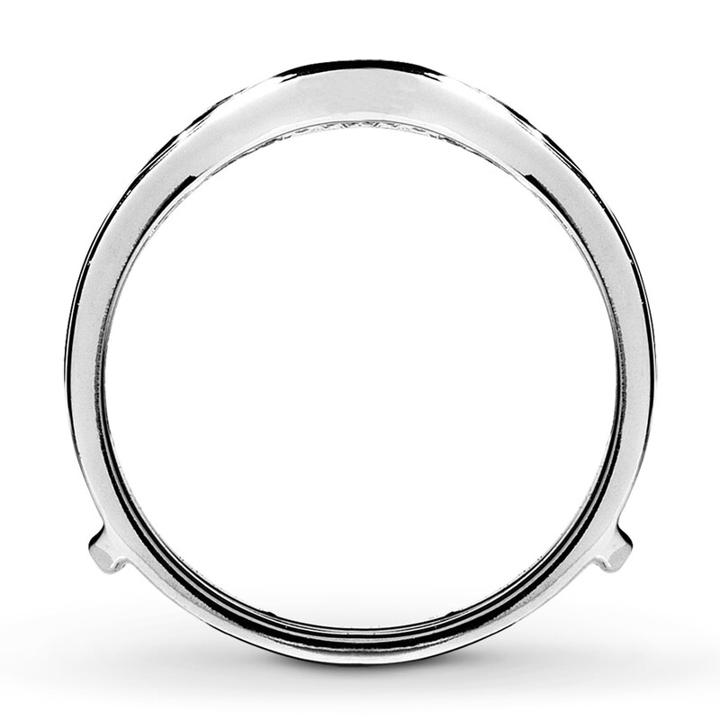 Main Image 2 of Previously Owned Diamond Enhancer Ring 1/4 ct tw Round-cut 14K White Gold - Size 4.5
