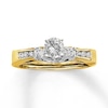 Thumbnail Image 3 of Previously Owned Diamond Enhancer Ring 1/5 ct tw Round-cut 14K Two-Tone Gold - Size 10.75