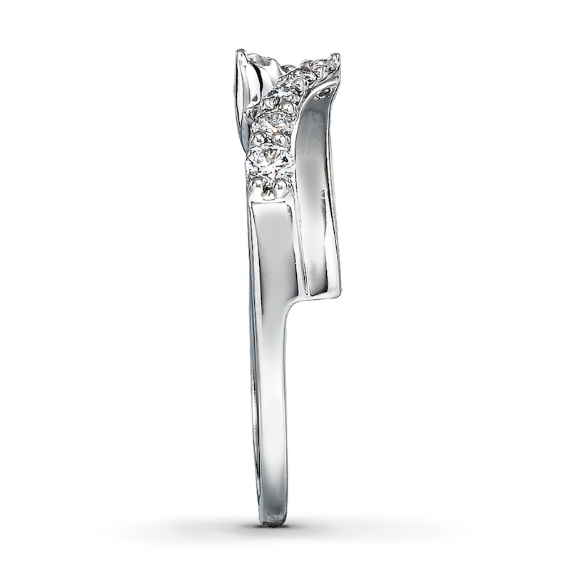 Main Image 2 of Previously Owned Enhancer Ring 1/4 ct tw Round-cut Diamonds 14K White Gold Size 11.25