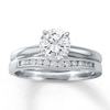 Thumbnail Image 3 of Previously Owned Diamond Contour Ring 1/6 ct tw Round-cut 14K White Gold Size 10