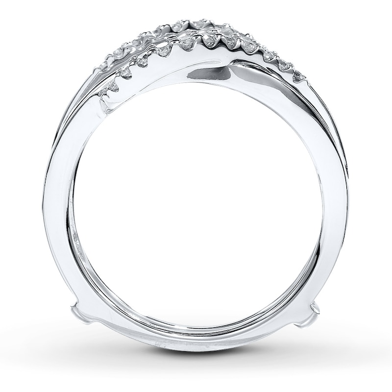 Main Image 2 of Previously Owned Diamond Enhancer Ring 1/5 ct tw Round-cut 14K White Gold Size 4.25