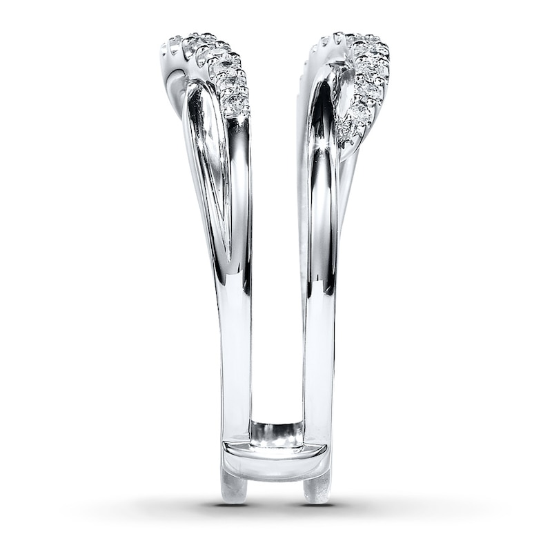 Main Image 3 of Previously Owned Diamond Enhancer Ring 1/5 ct tw Round-cut 14K White Gold Size 4.25