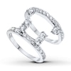 Thumbnail Image 1 of Previously Owned Diamond Enhancer Rings 1-1/5 ct tw Round-cut 14K White Gold - Size 9.5