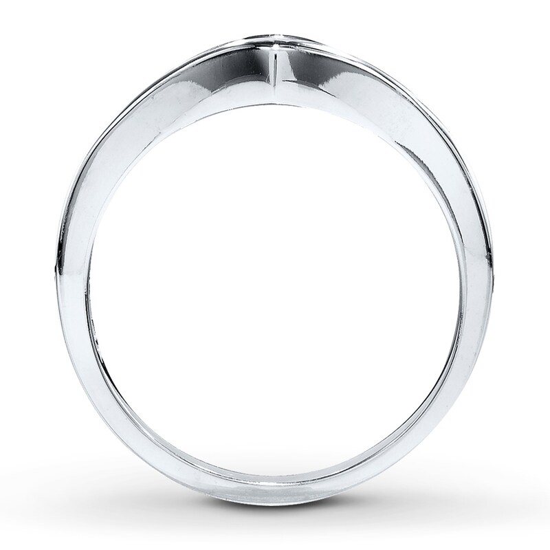 Main Image 2 of Previously Owned Diamond Enhancer Ring 3/8 ct tw Princess-Cut 14K White Gold Size 4