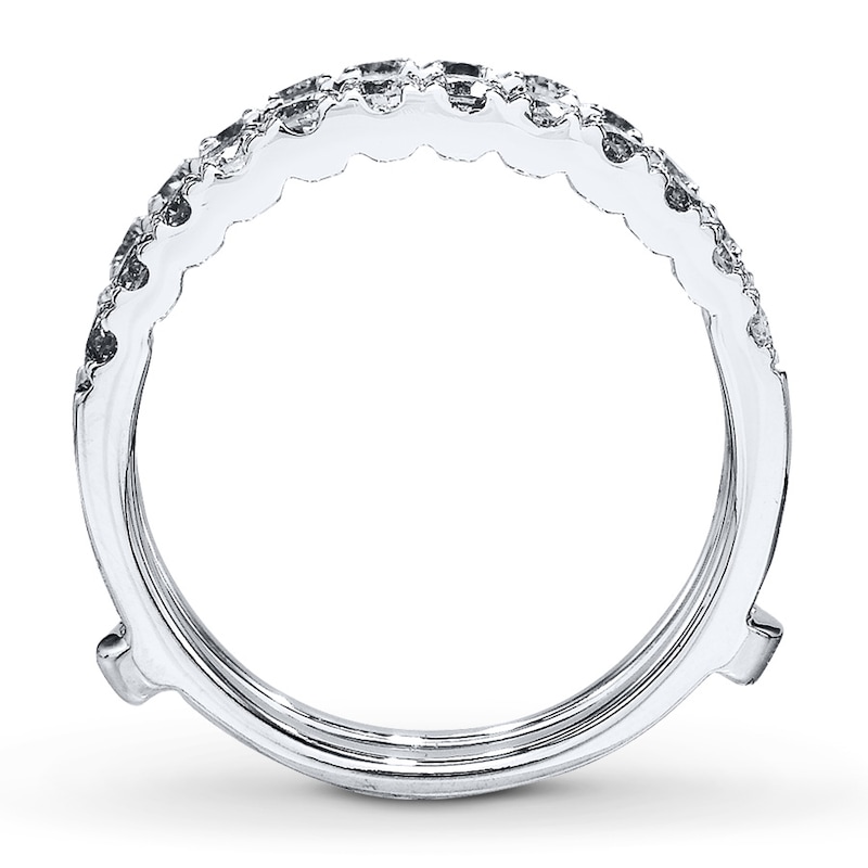 Main Image 2 of Previously Owned Diamond Enhancer Ring 1 ct tw Round-cut 14K White Gold - Size 4