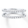 Thumbnail Image 3 of Previously Owned Diamond Enhancer Ring 1/2 ct tw Round-cut 14K White Gold - Size 9.75