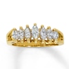 Thumbnail Image 1 of Previously Owned Anniversary Ring 1/2 ct tw Marquise-cut Diamonds 14K Yellow Gold Size 3.5
