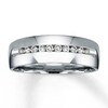 Thumbnail Image 1 of Previously Owned Men's Diamond Wedding Band 1/4 ct tw Round-cut 14K White Gold Size 7.5