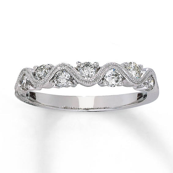 Previously Owned Diamond Band 1/2 ct tw 14K White Gold Size 11